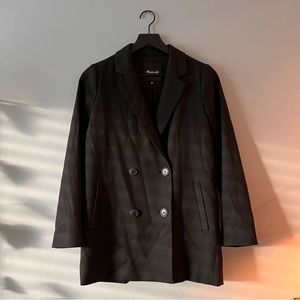 Madewell Black Caldwell Double Breasted Blazer